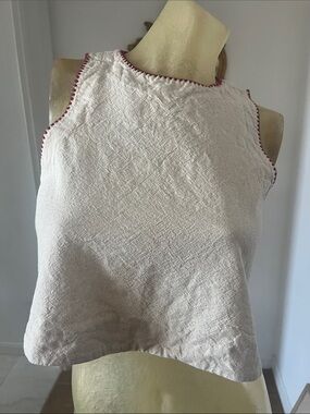 NAF NAF Cream Sleeveless Cropped Tank